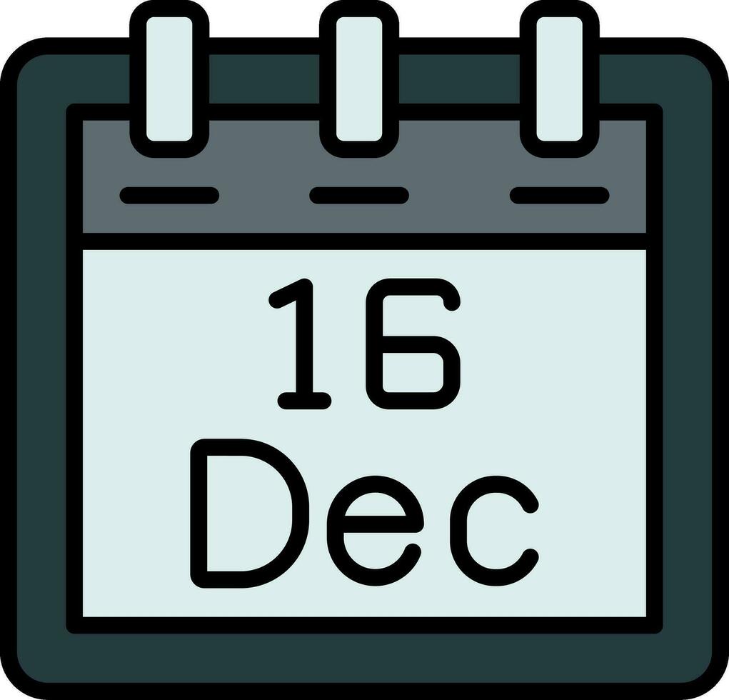 December 16 Vector Icon