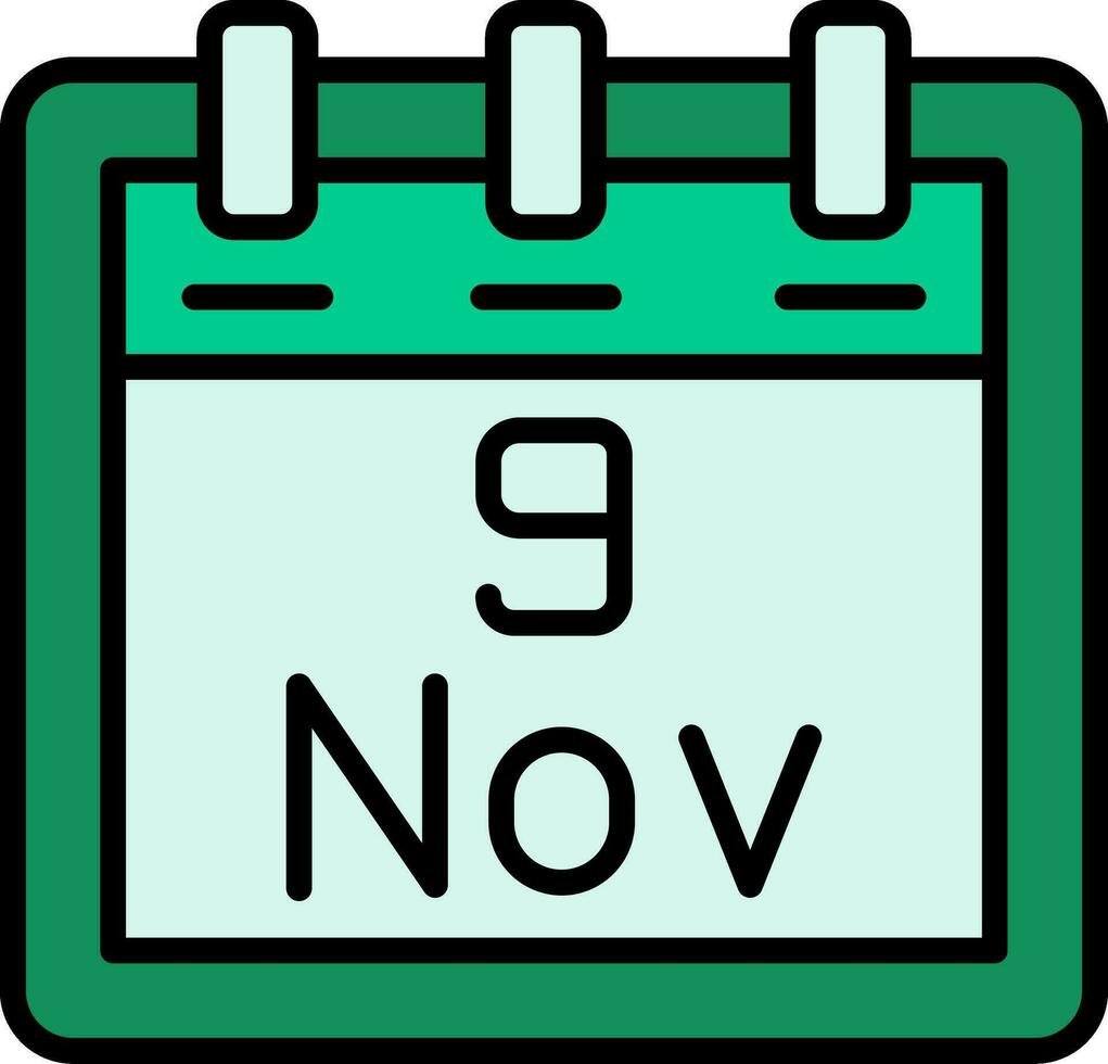 November 9 Vector Icon