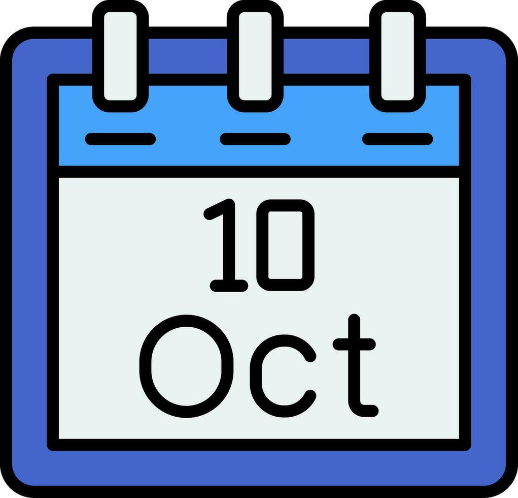 October 10 Vector Icon