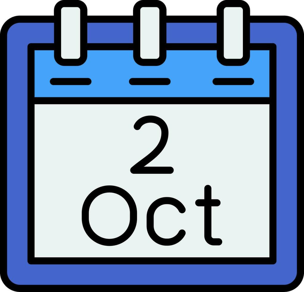 October 2 Vector Icon