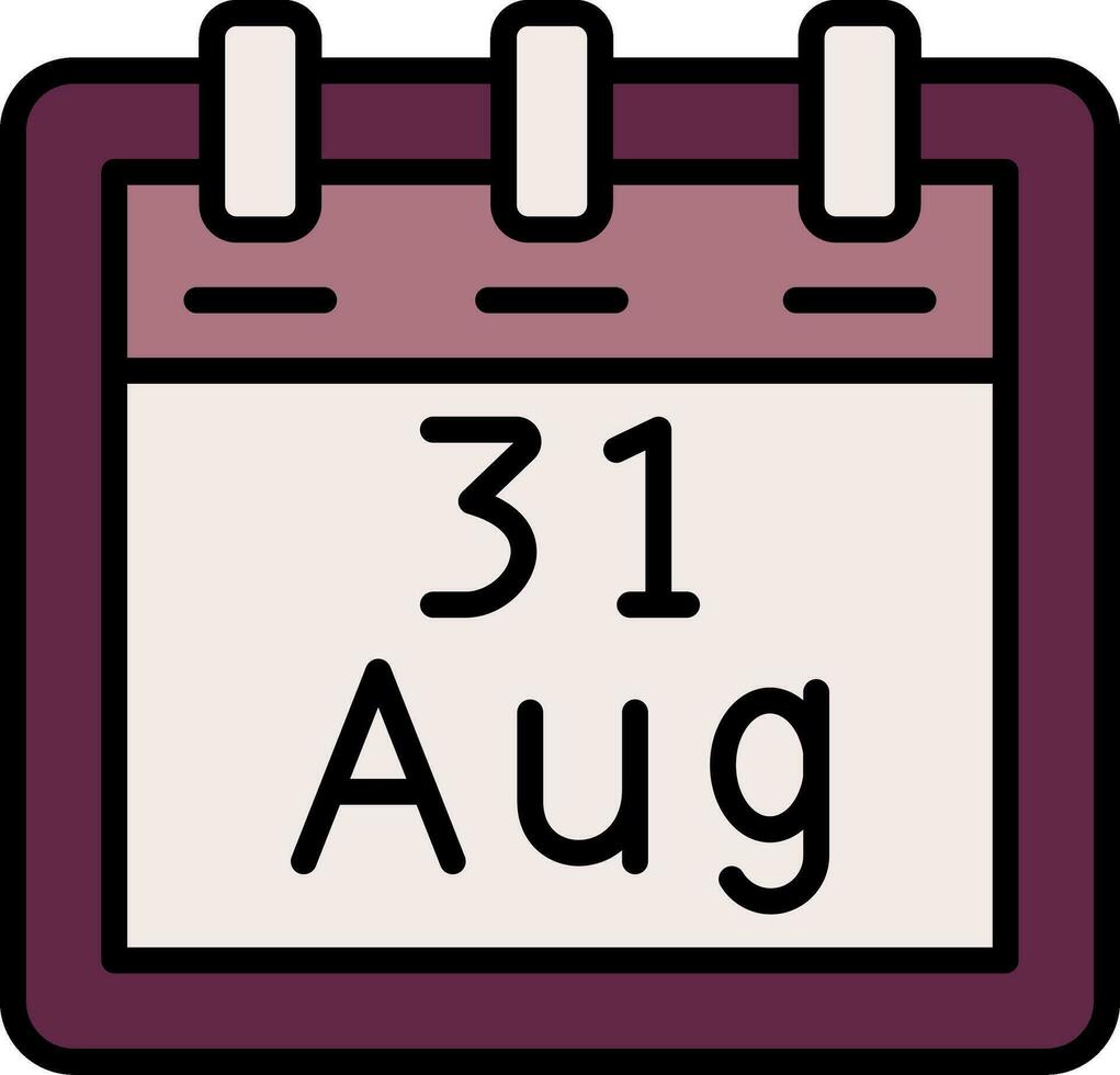 August 31 Vector Icon