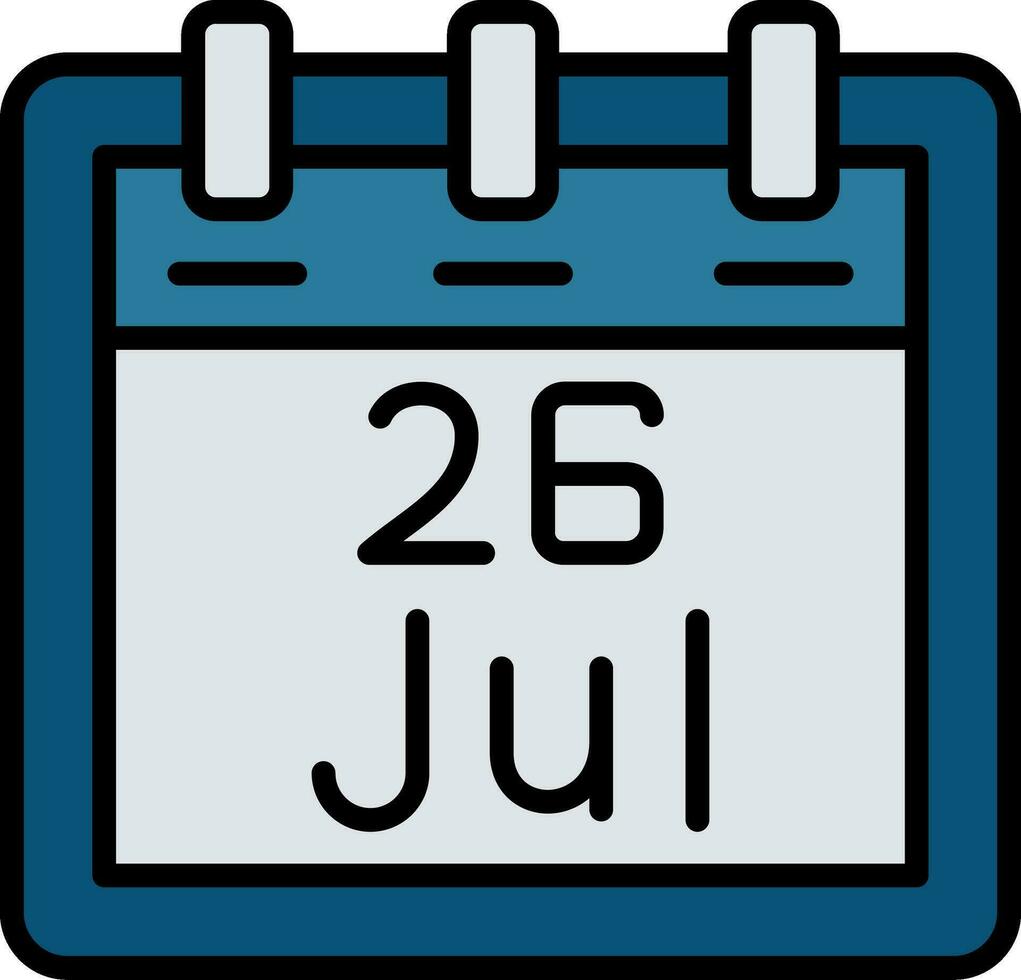 July 26 Vector Icon
