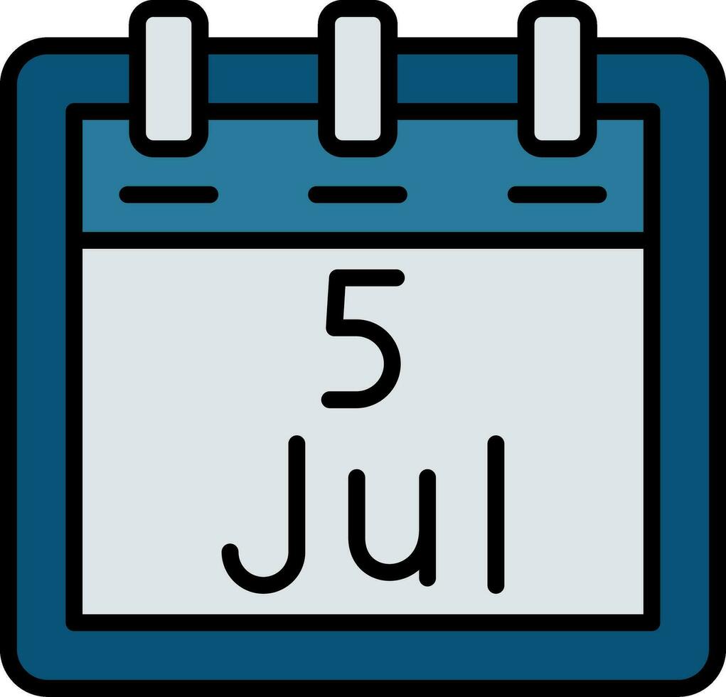 July 5 Vector Icon