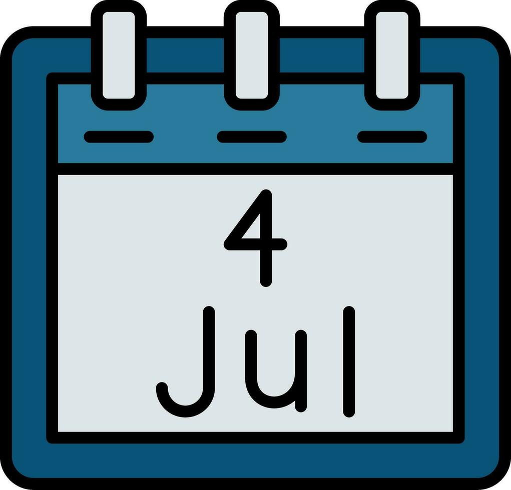 July 4 Vector Icon