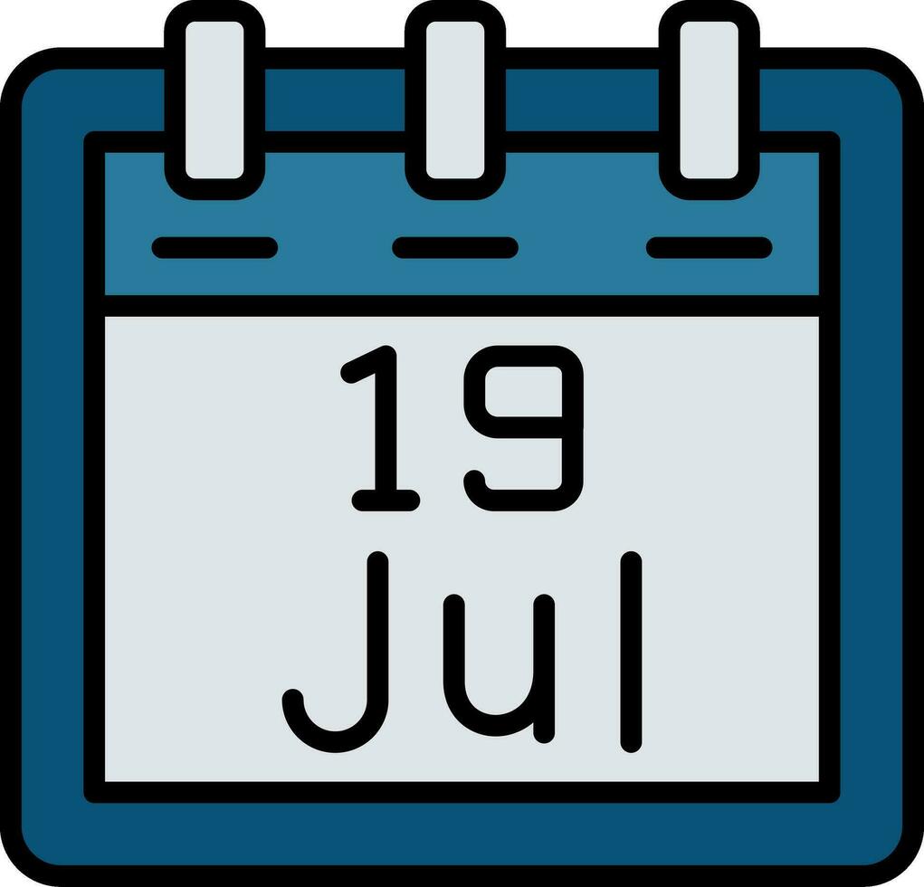 July 19 Vector Icon