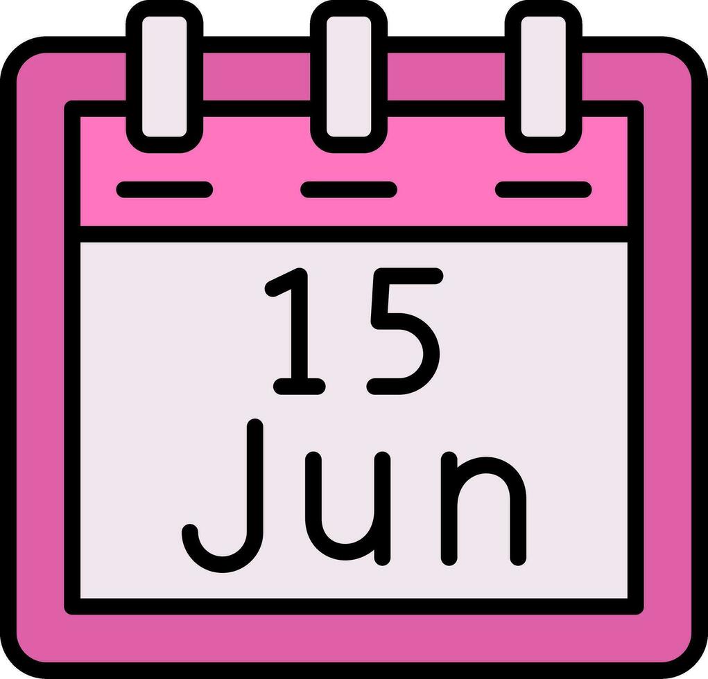 June 15 Vector Icon