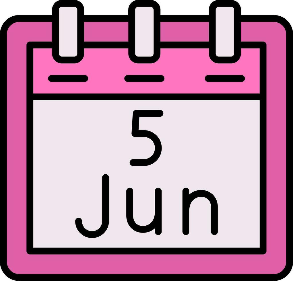 June 5 Vector Icon