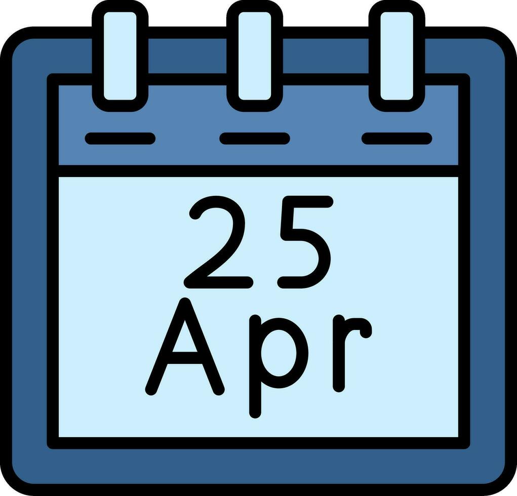 April 25 Vector Icon