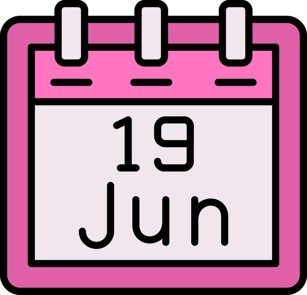 June 19 Vector Icon