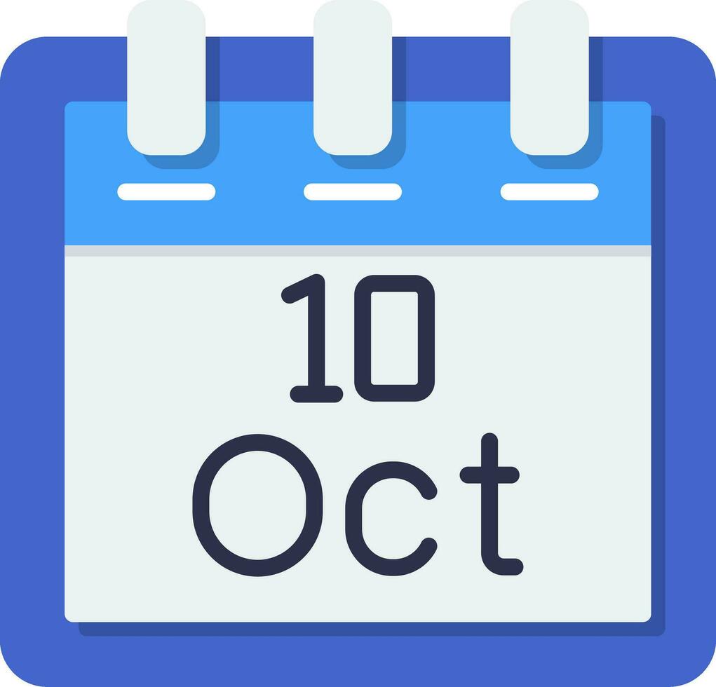 October 10 Vector Icon