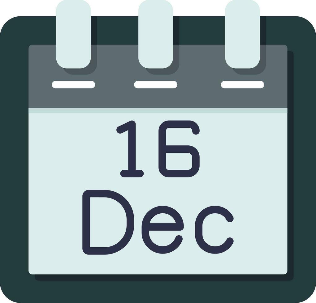 December 16 Vector Icon