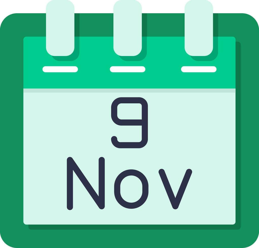 November 9 Vector Icon