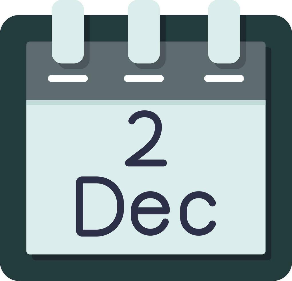 December 2 Vector Icon