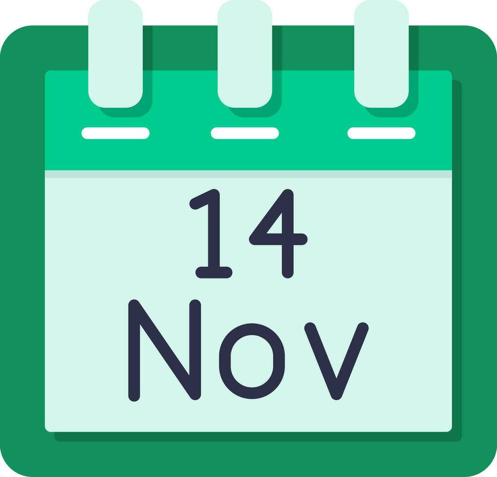 November 14 Vector Icon