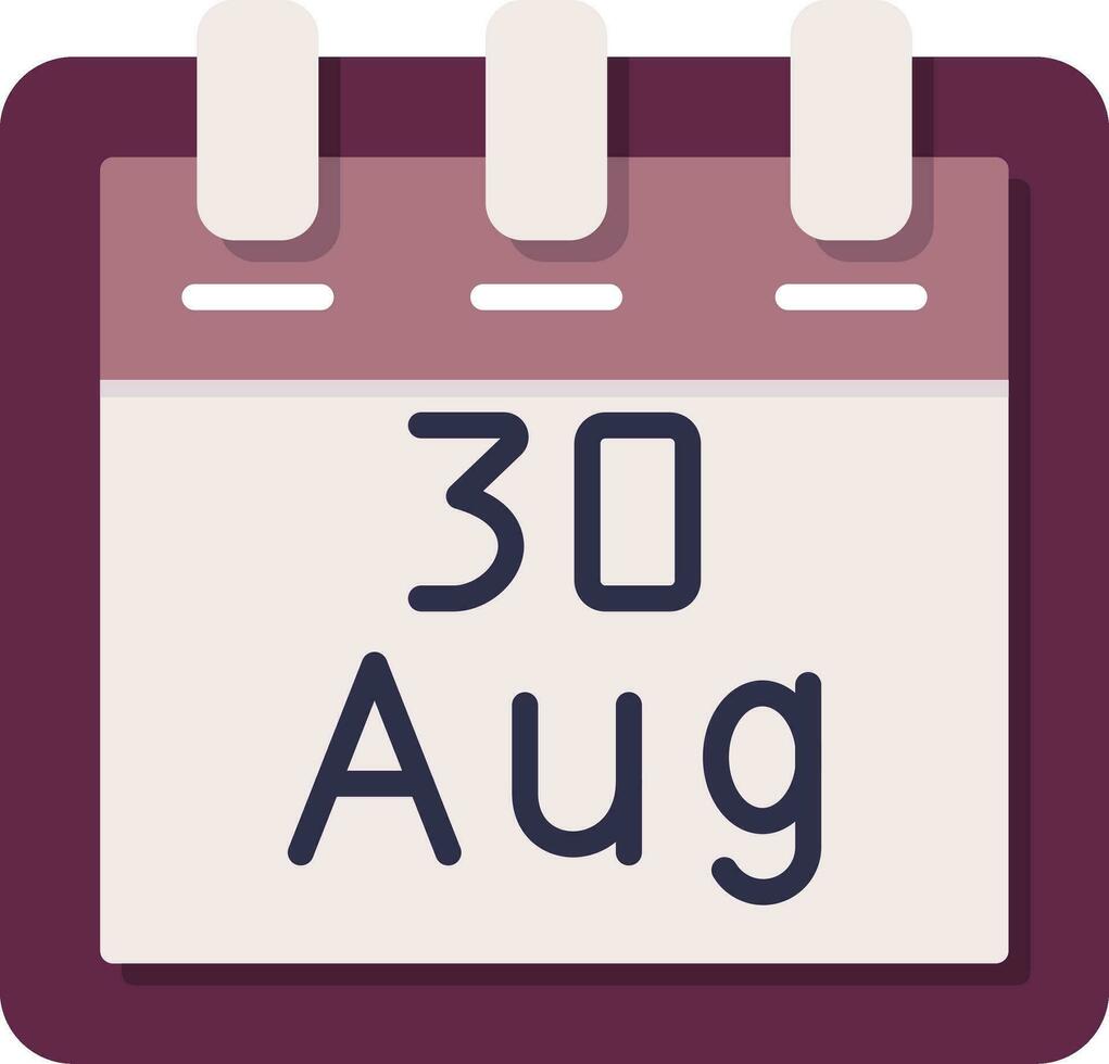 August 30 Vector Icon