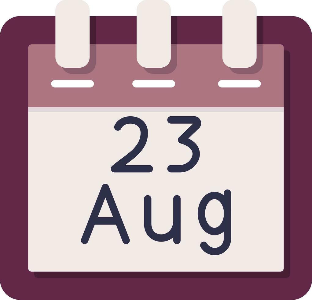 August 23 Vector Icon