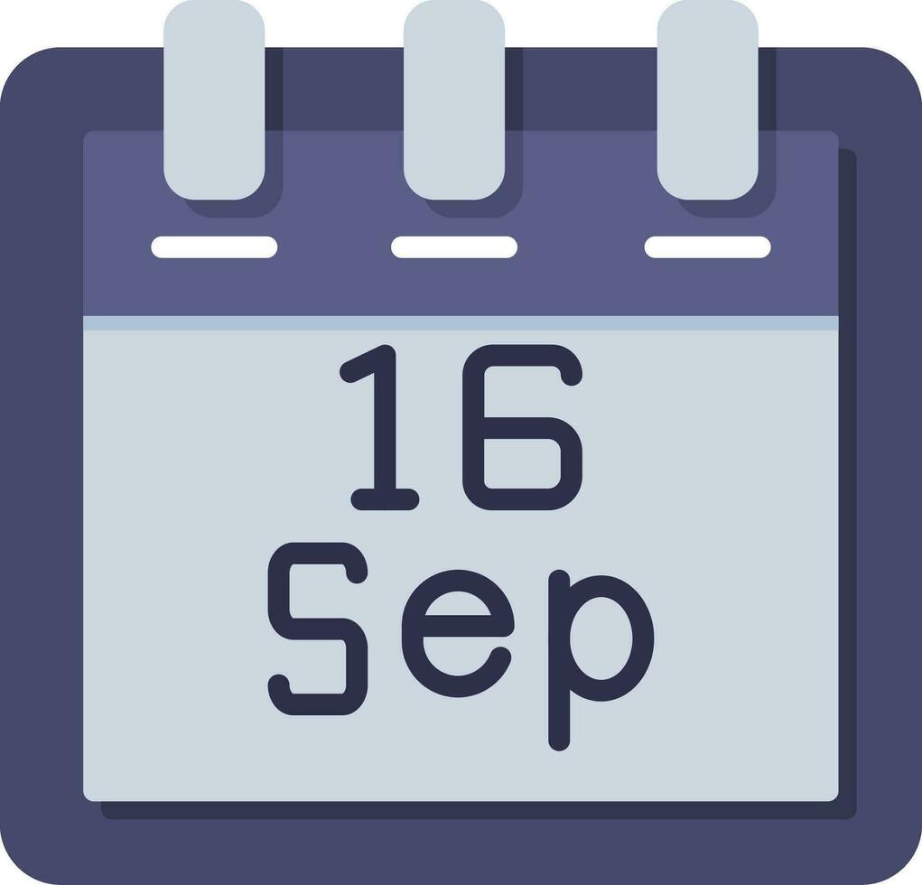 September 16 Vector Icon