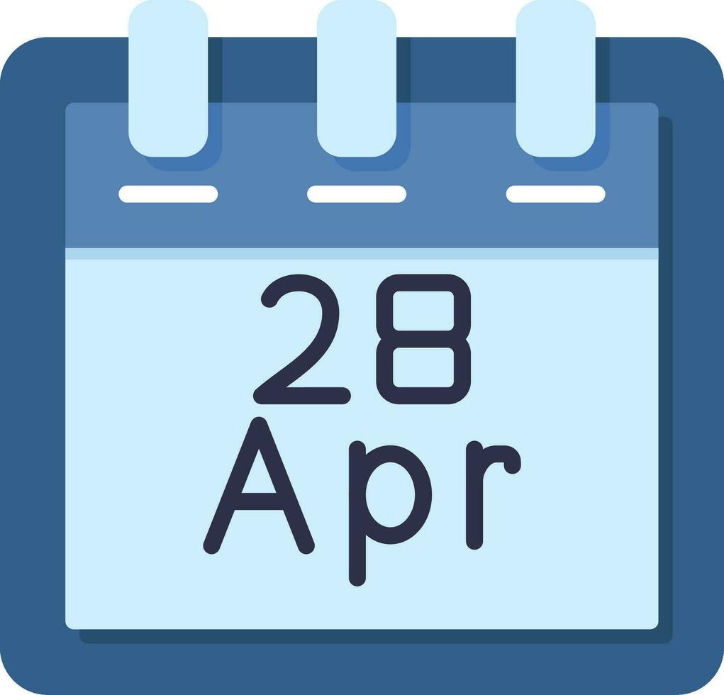 abril 28 vector icono