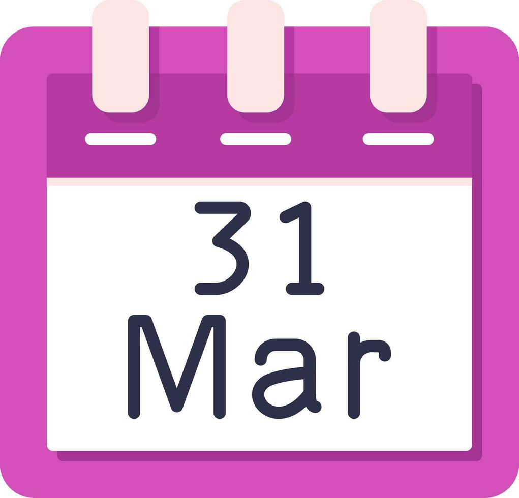 March 31 Vector Icon