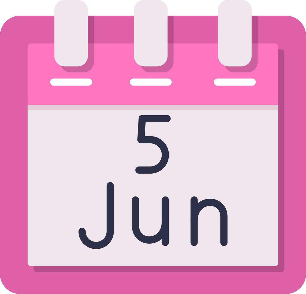 June 5 Vector Icon