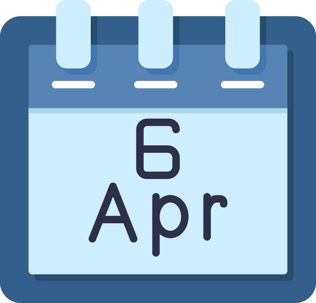 April 6 Vector Icon