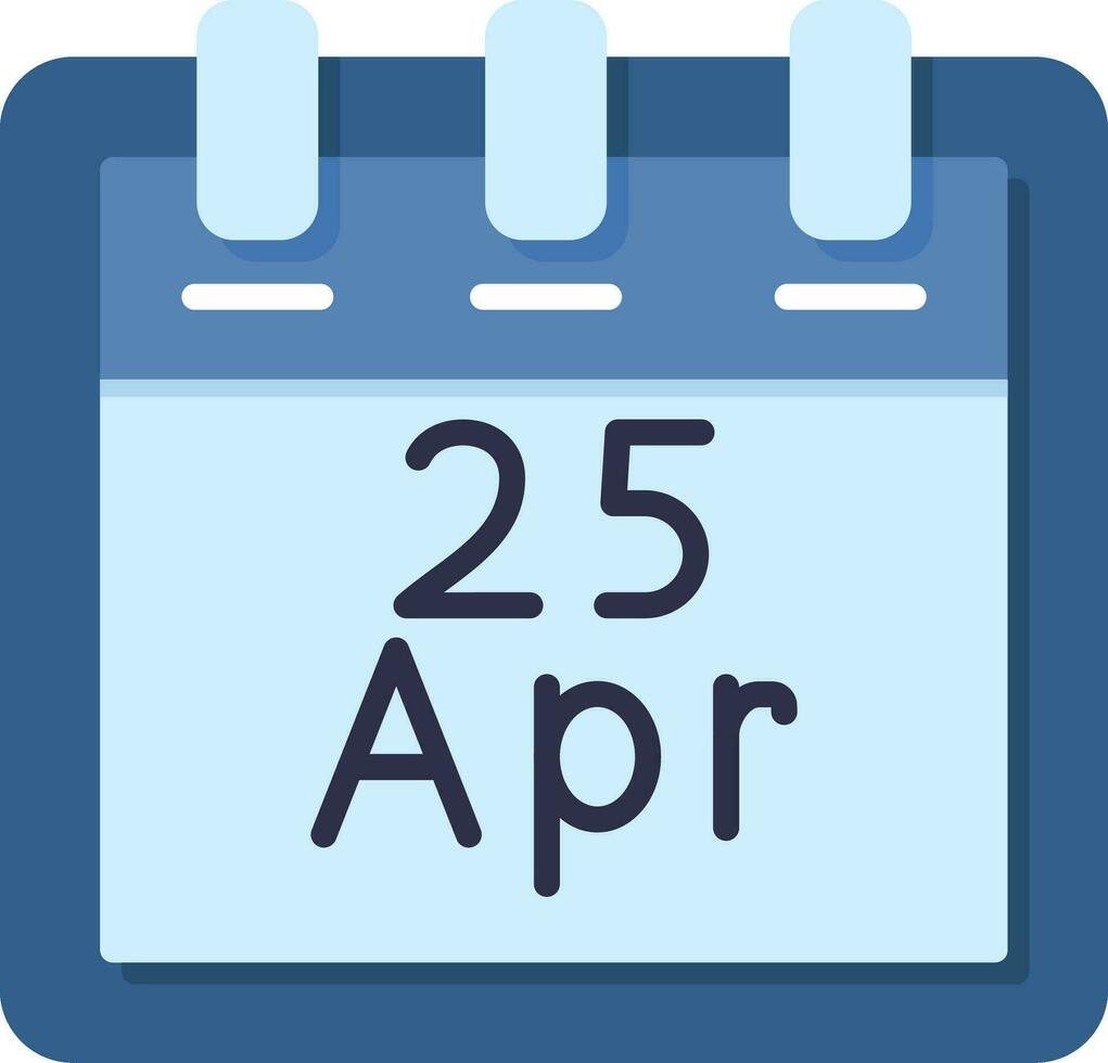 April 25 Vector Icon