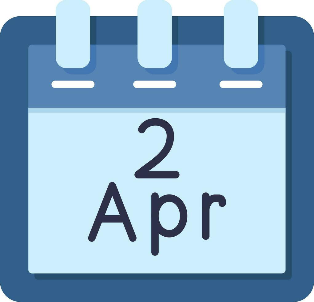abril 2 vector icono