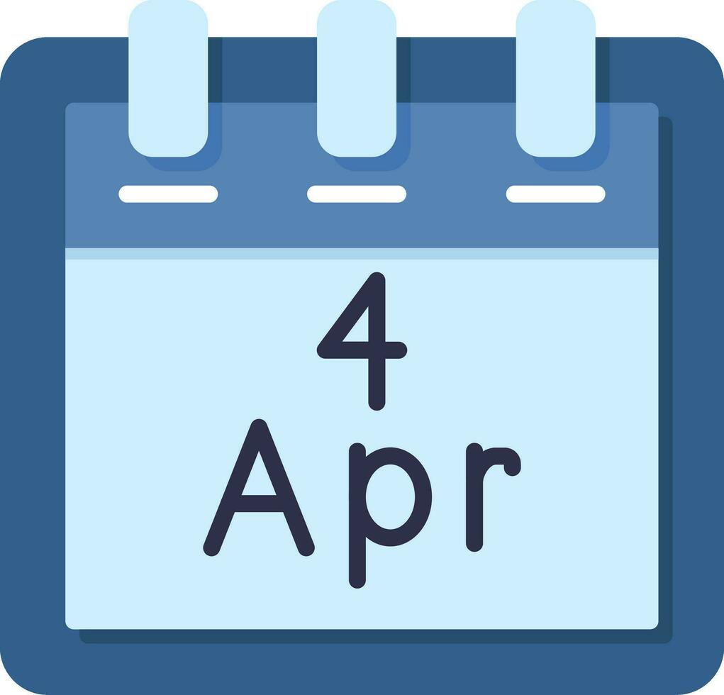 April 4 Vector Icon