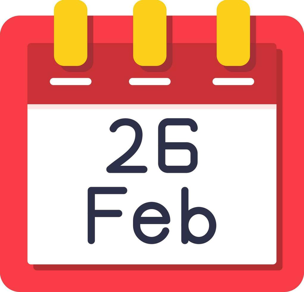 February 26 Vector Icon