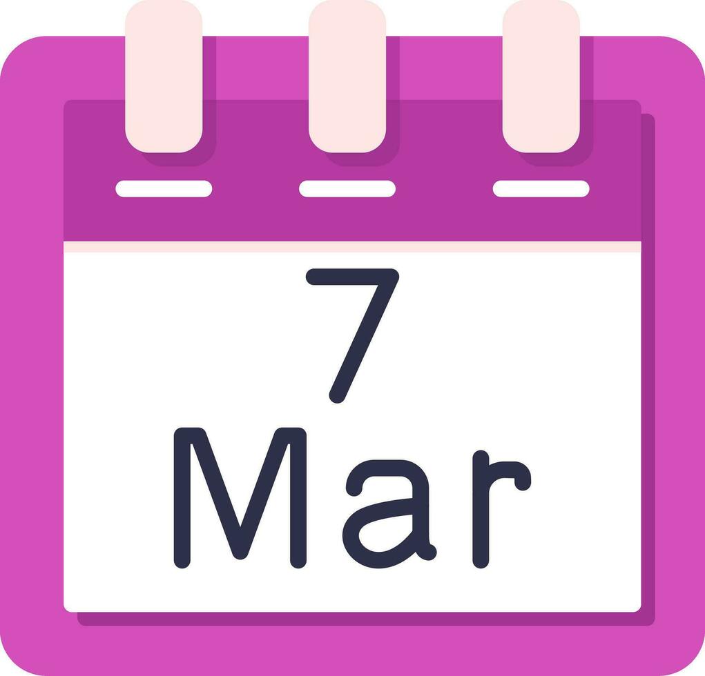 March 7 Vector Icon