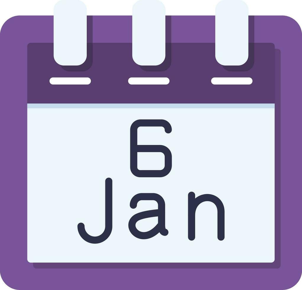 January 6 Vector Icon