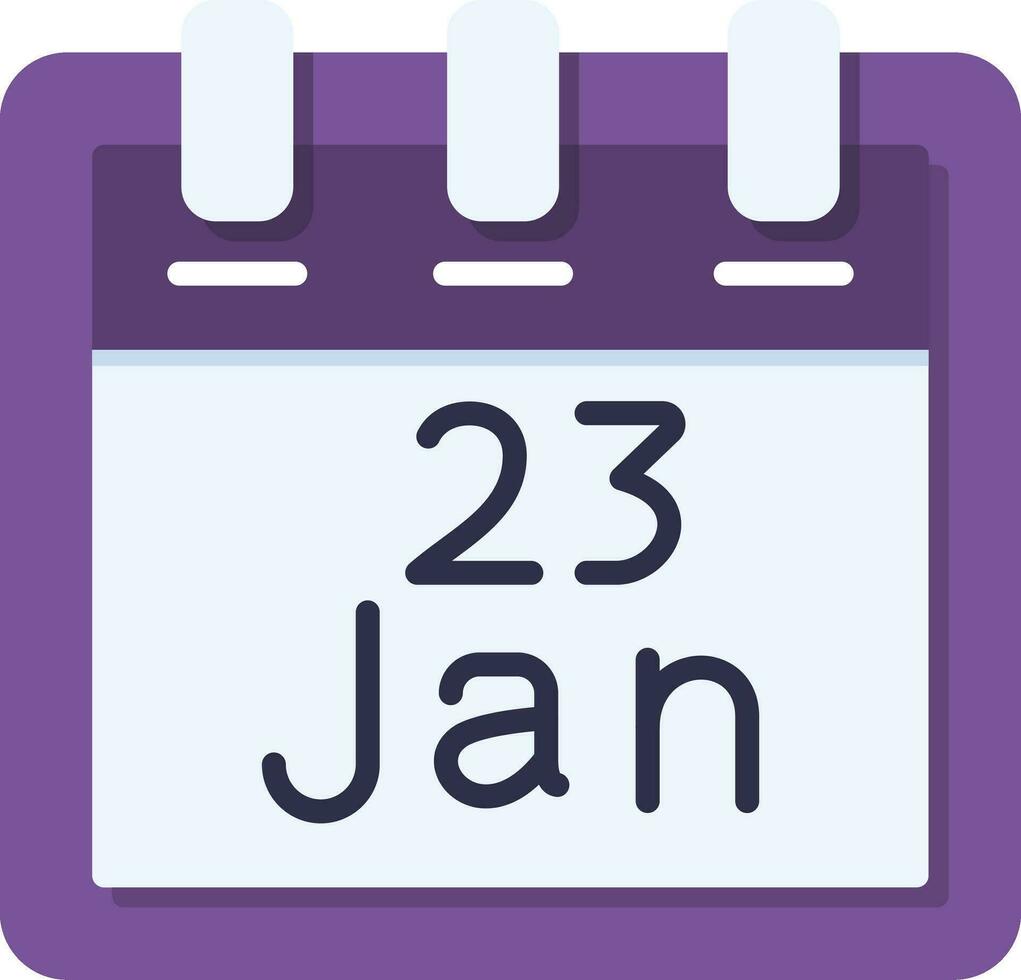 January 23 Vector Icon