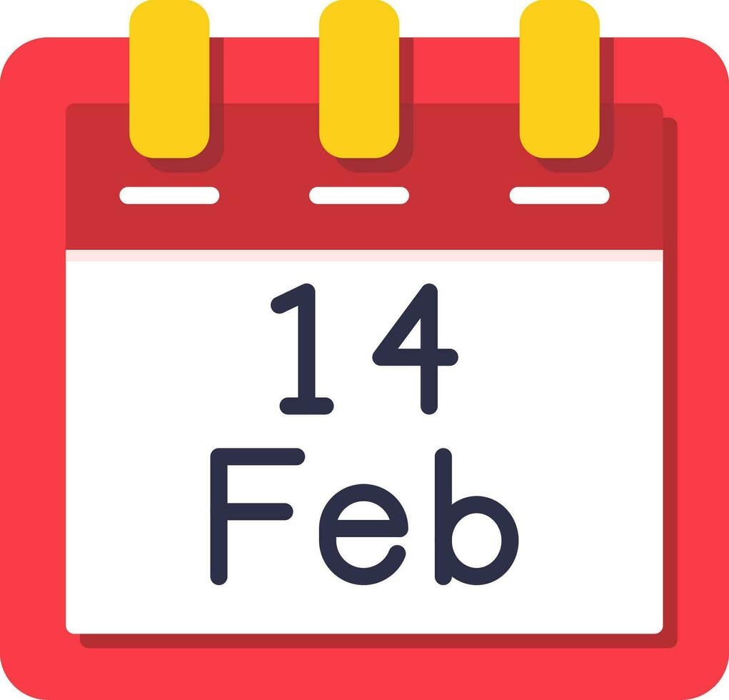 February 14 Vector Icon