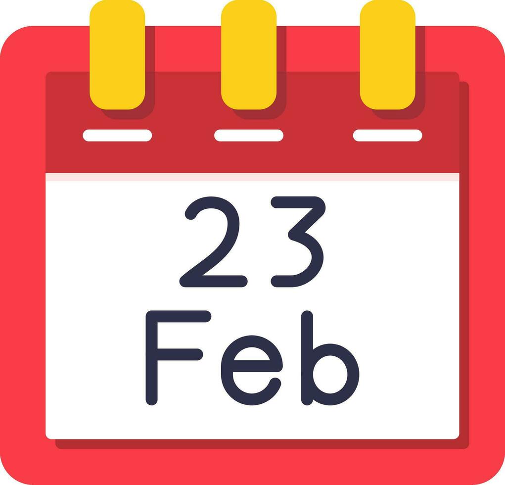 February 23 Vector Icon