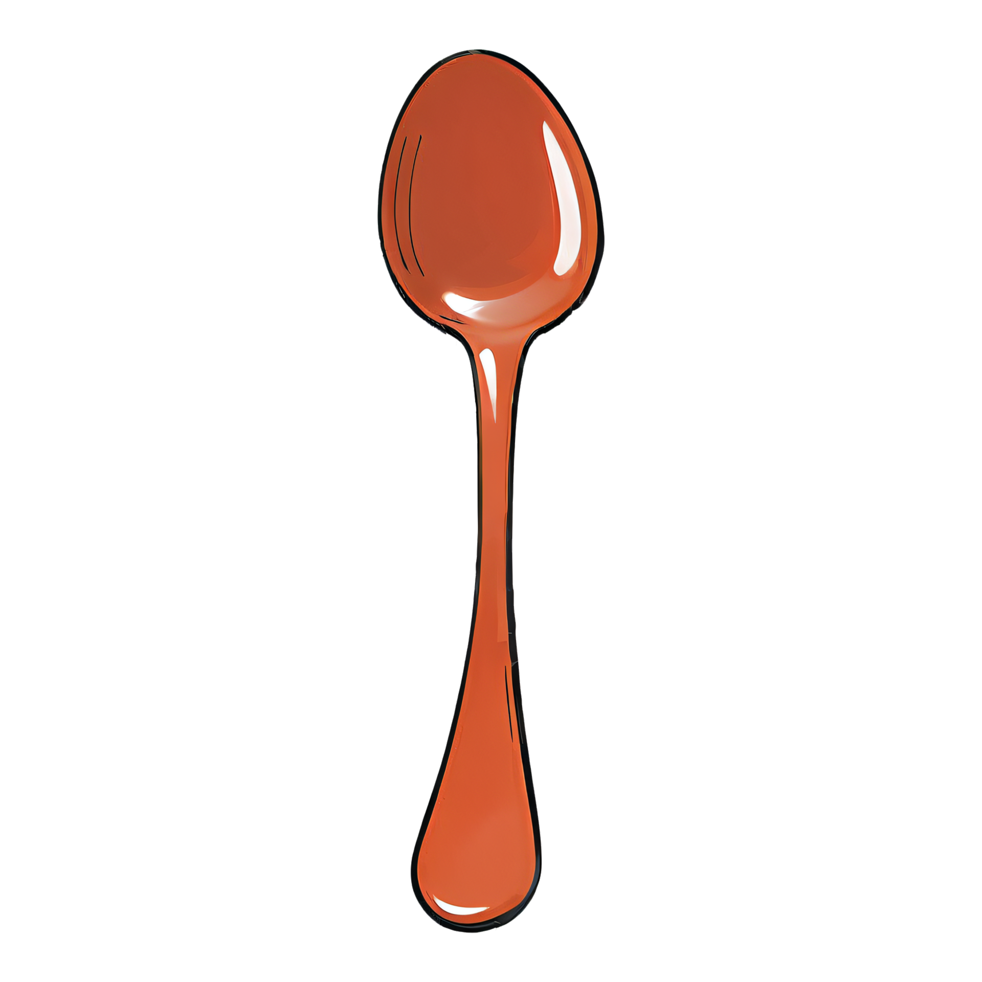 Red Spoon Hand Drawn Cartoon Style Illustration AI Generated 32187489 PNG