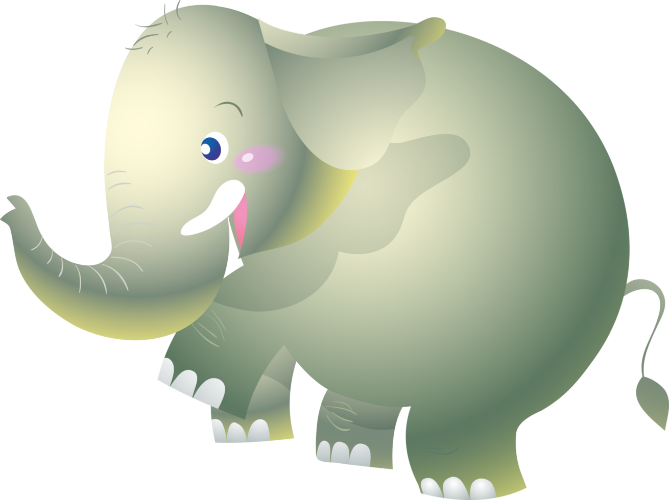 Cute elephant cartoon png