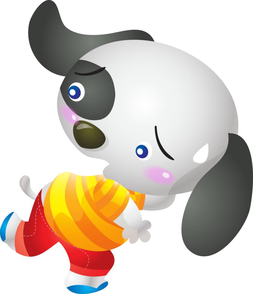 Cute animal cartoon puppy dog png
