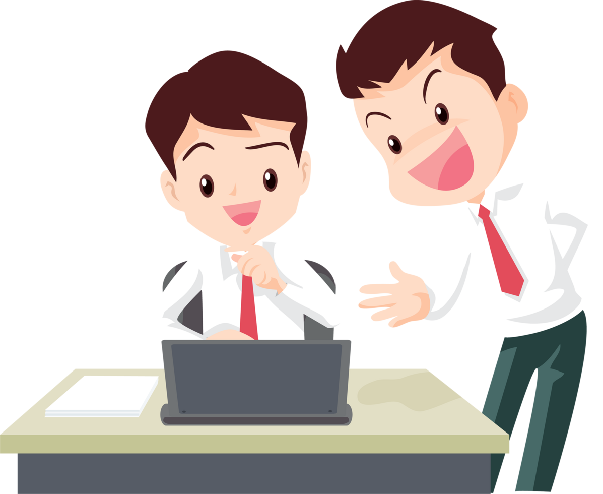 employees and office workers cartoon characters png