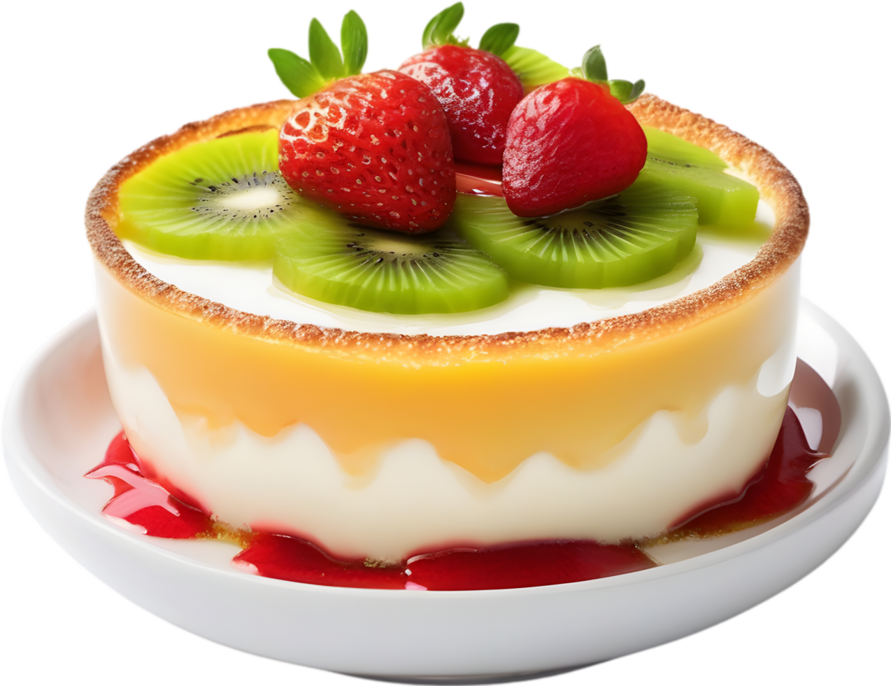 Image of Delicious-looking Cream Brulee. AI-Generated. png