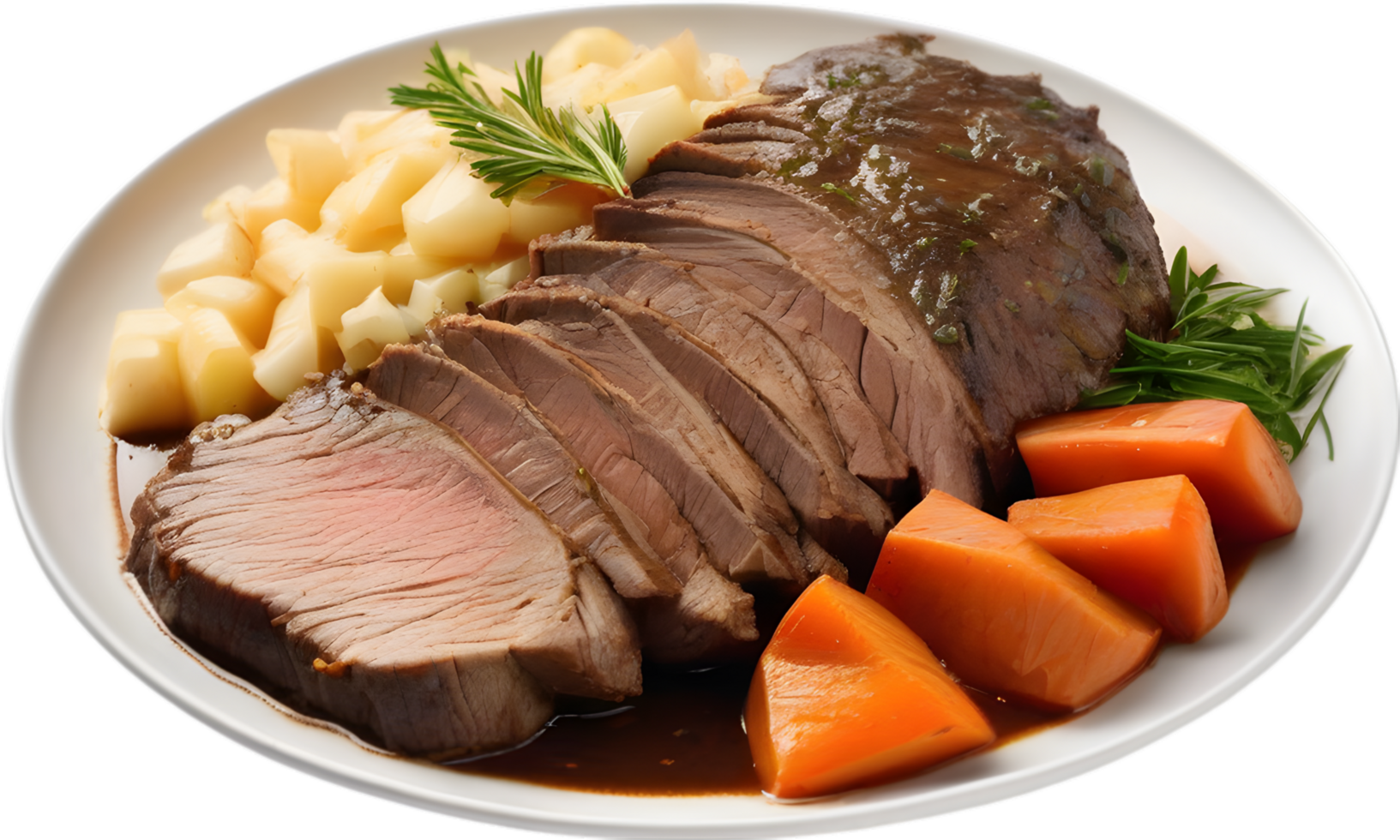 Image of Delicious-looking Pot roast. AI-Generated. png
