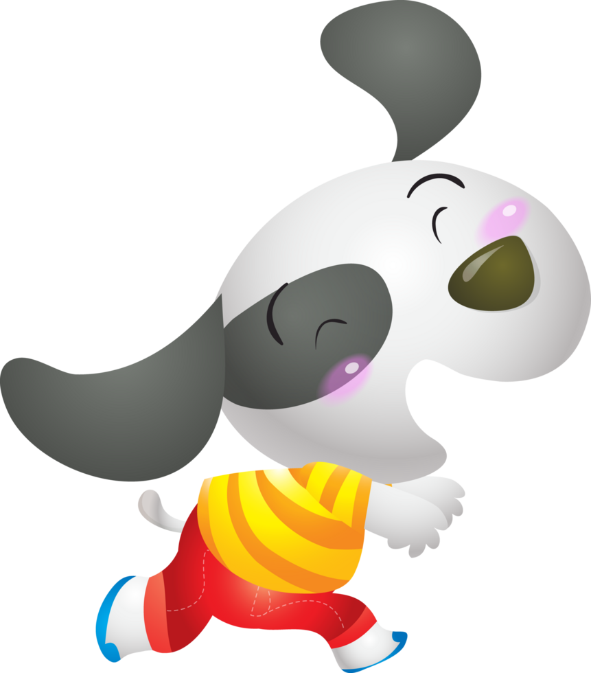 Cute animal cartoon puppy dog png