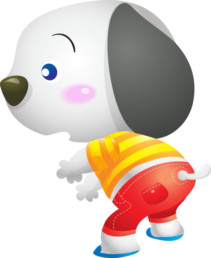 Cute animal cartoon puppy dog png