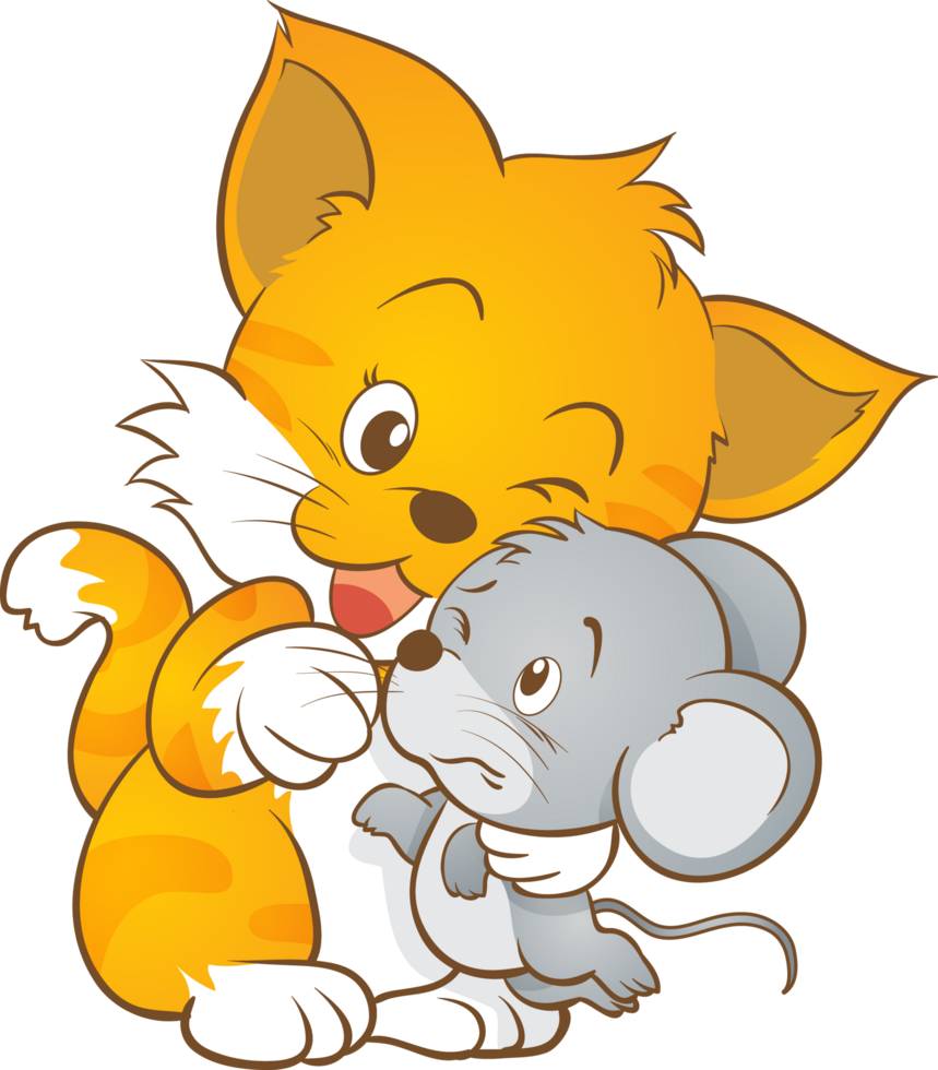 cute cat character little cartoon cat mascot png