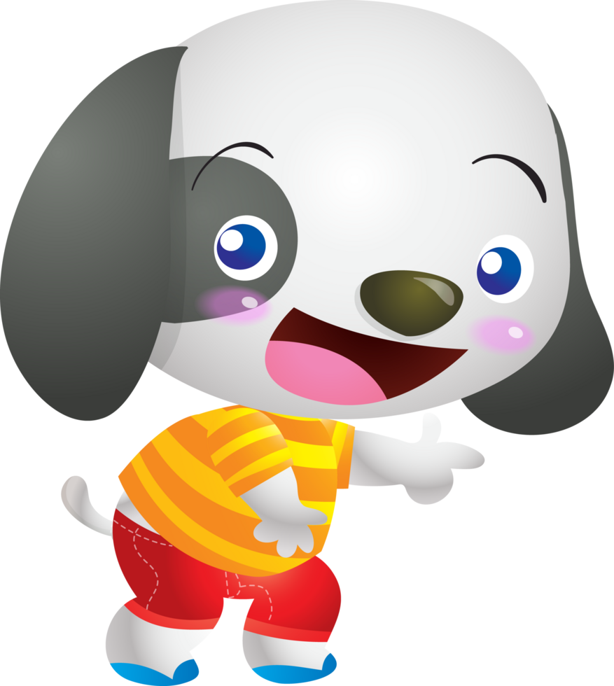 Cute animal cartoon puppy dog png
