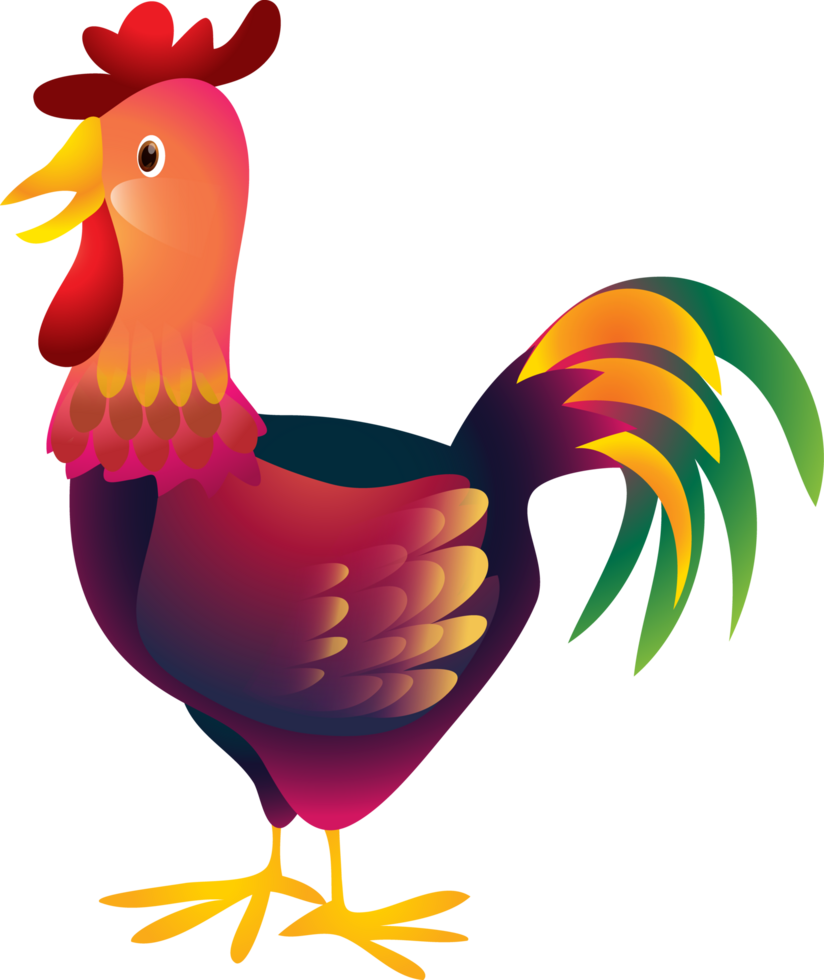 mignonne animal poulet dessin animé personnage png