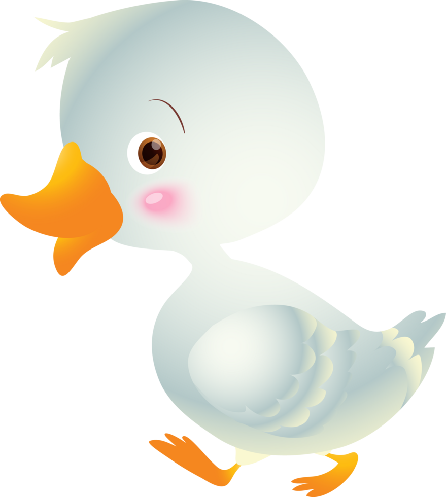 fofa animal desenho animado pequeno Pato png