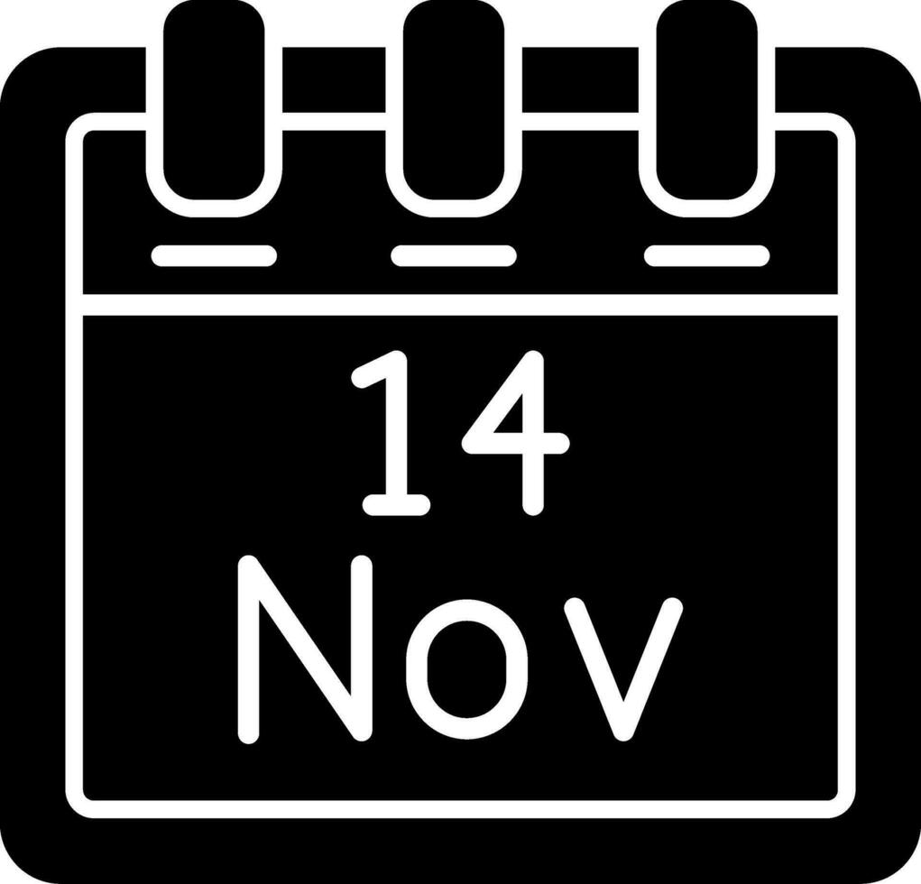 November 14 Vector Icon