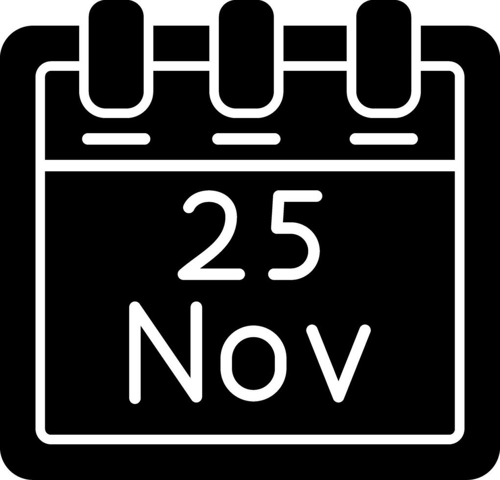 November 25 Vector Icon