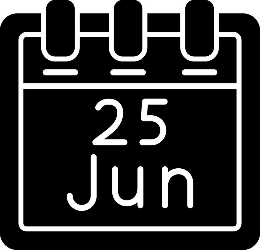 June 25 Vector Icon