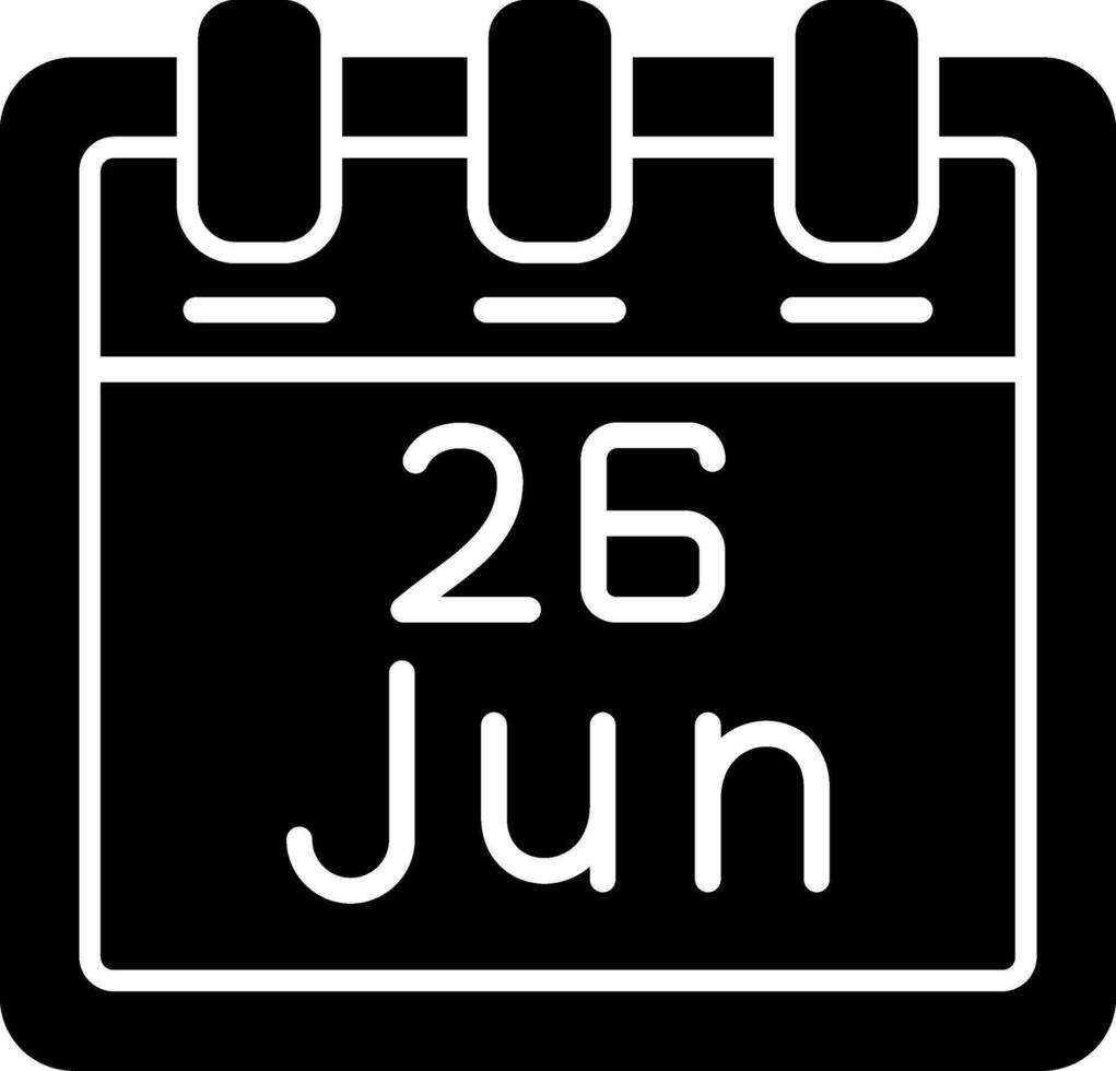 June 26 Vector Icon